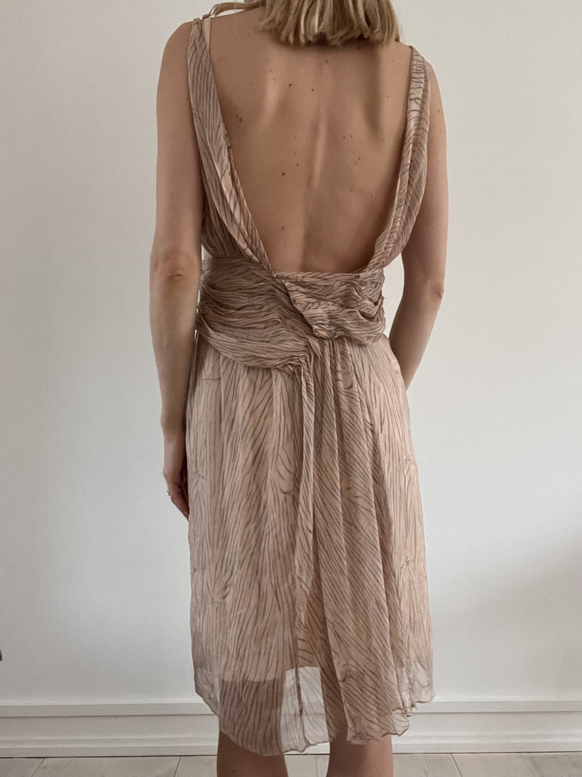 Roberta Ferretti kjole på model bagfra