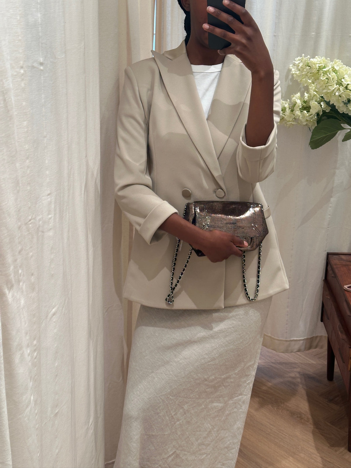 Venroy Linen Skirt