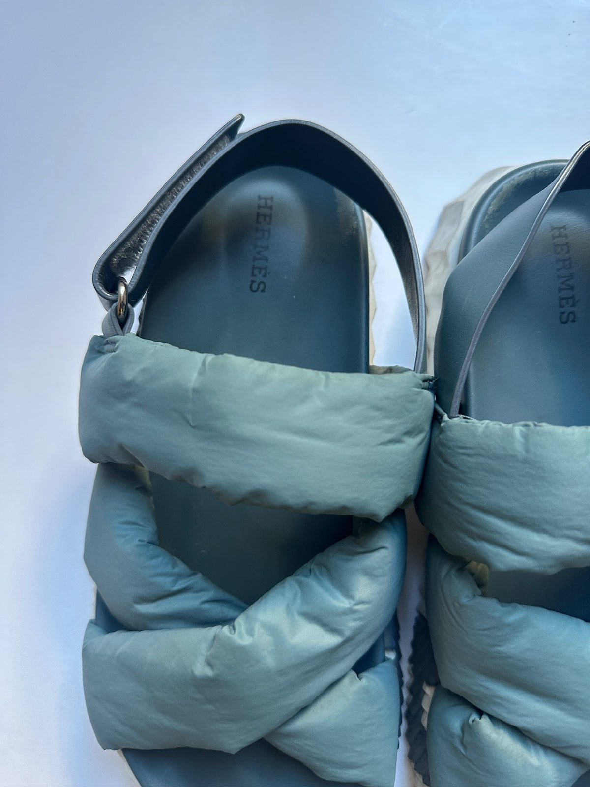 Hermes Electric Padded Blue Sandaler