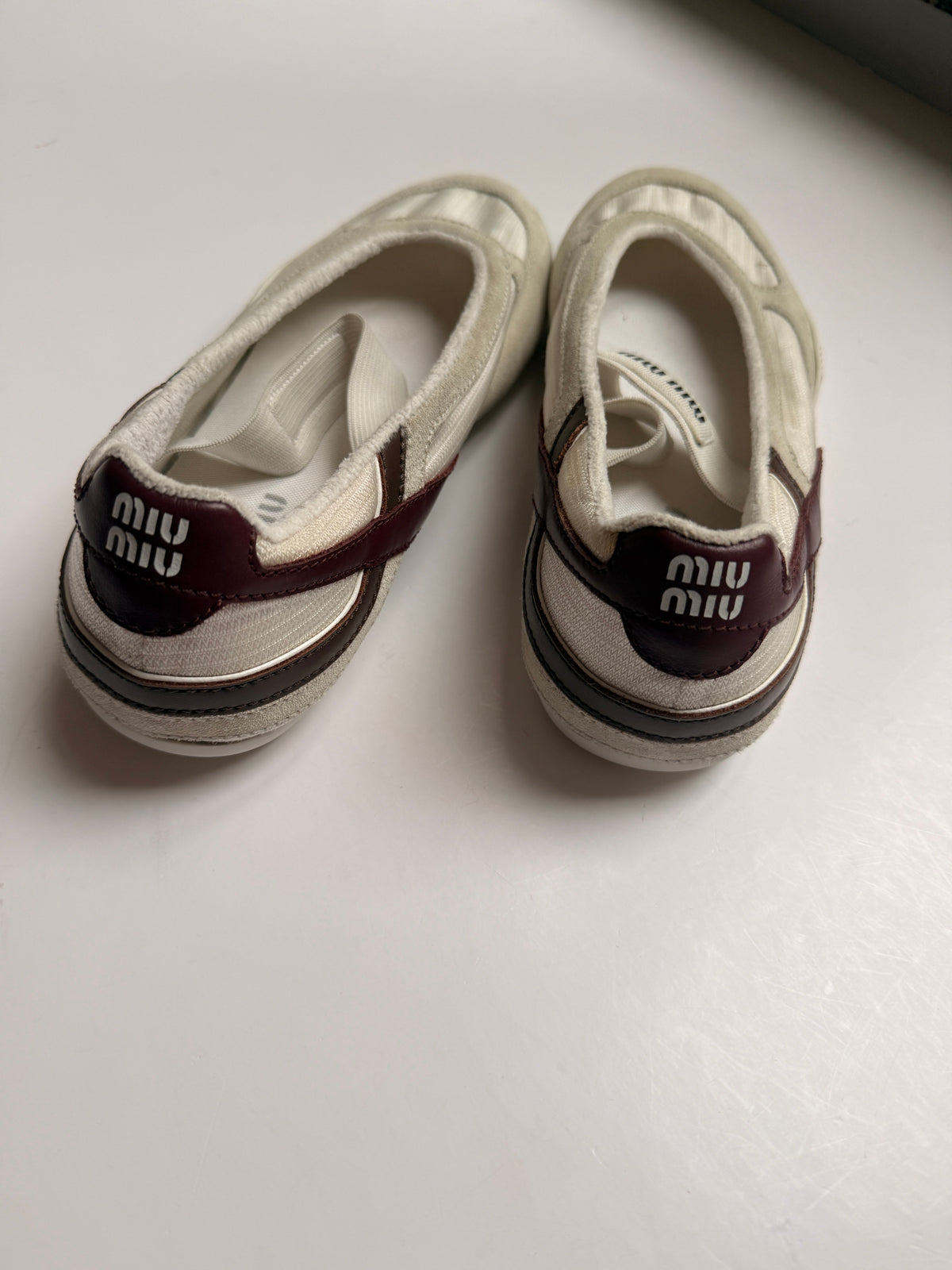 Miu Miu Suede Gymnasium Ballerina Sneakers