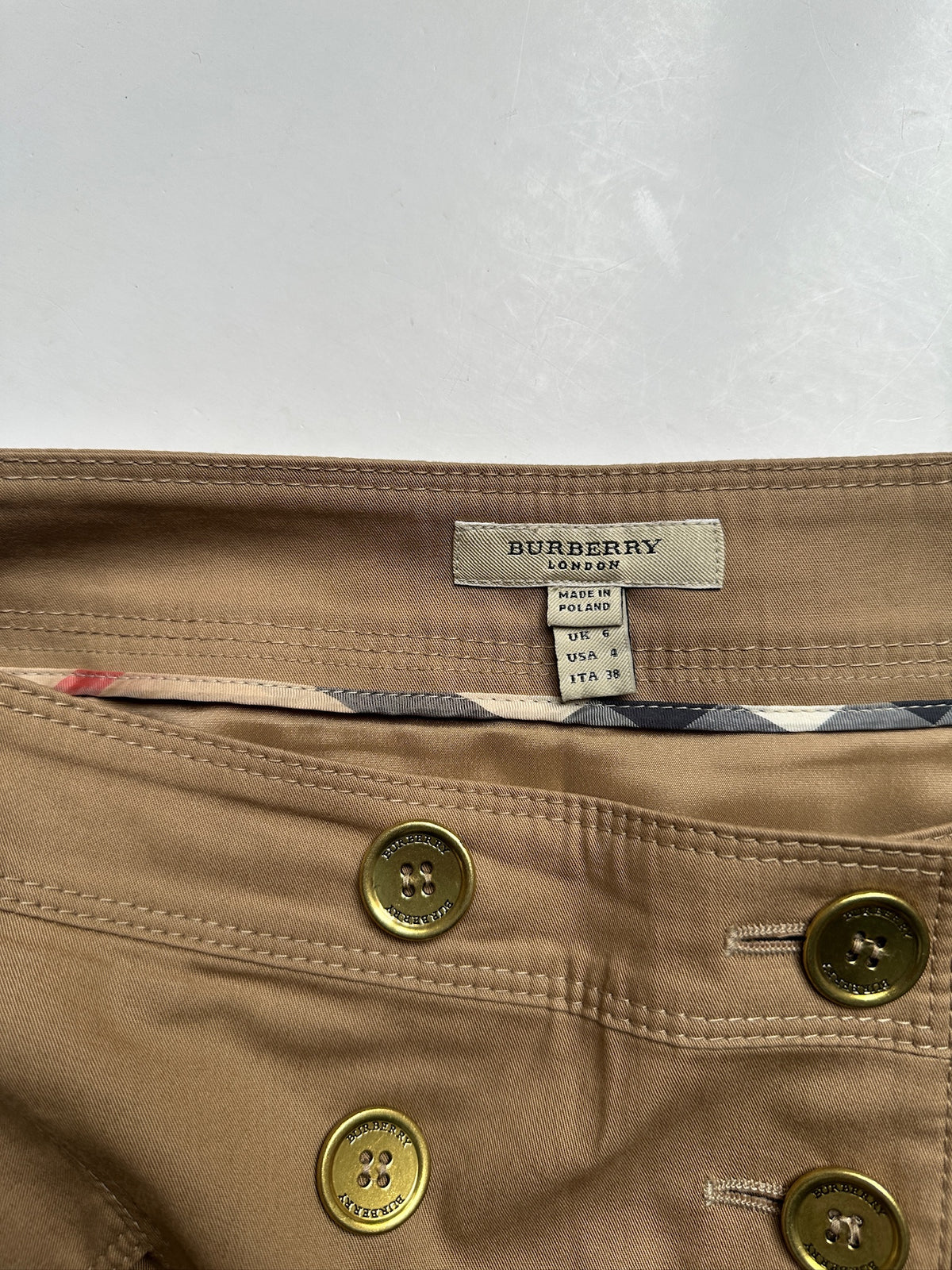Burberry London Button Nederdel