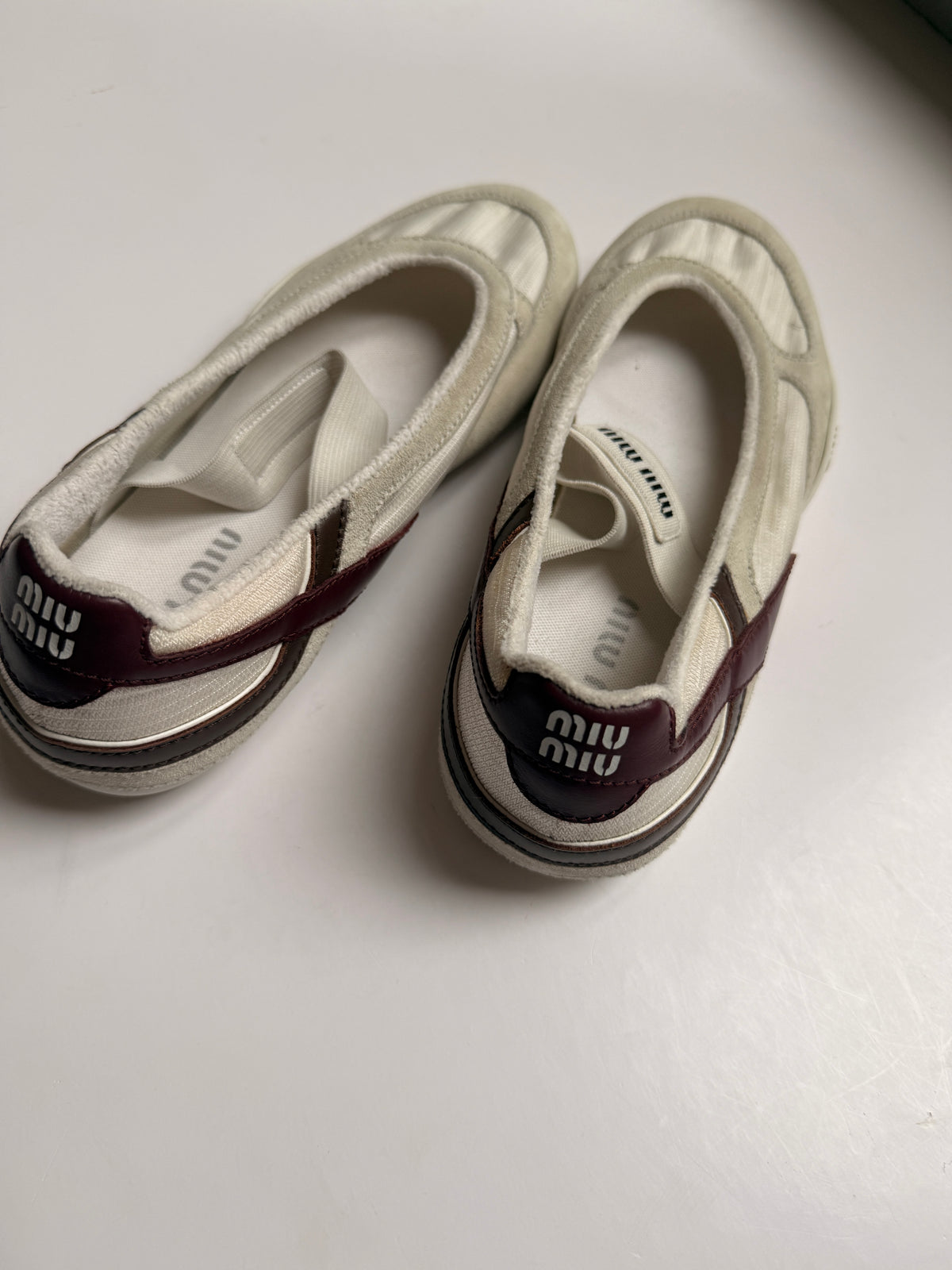 Miu Miu Suede Gymnasium Ballerina Sneakers