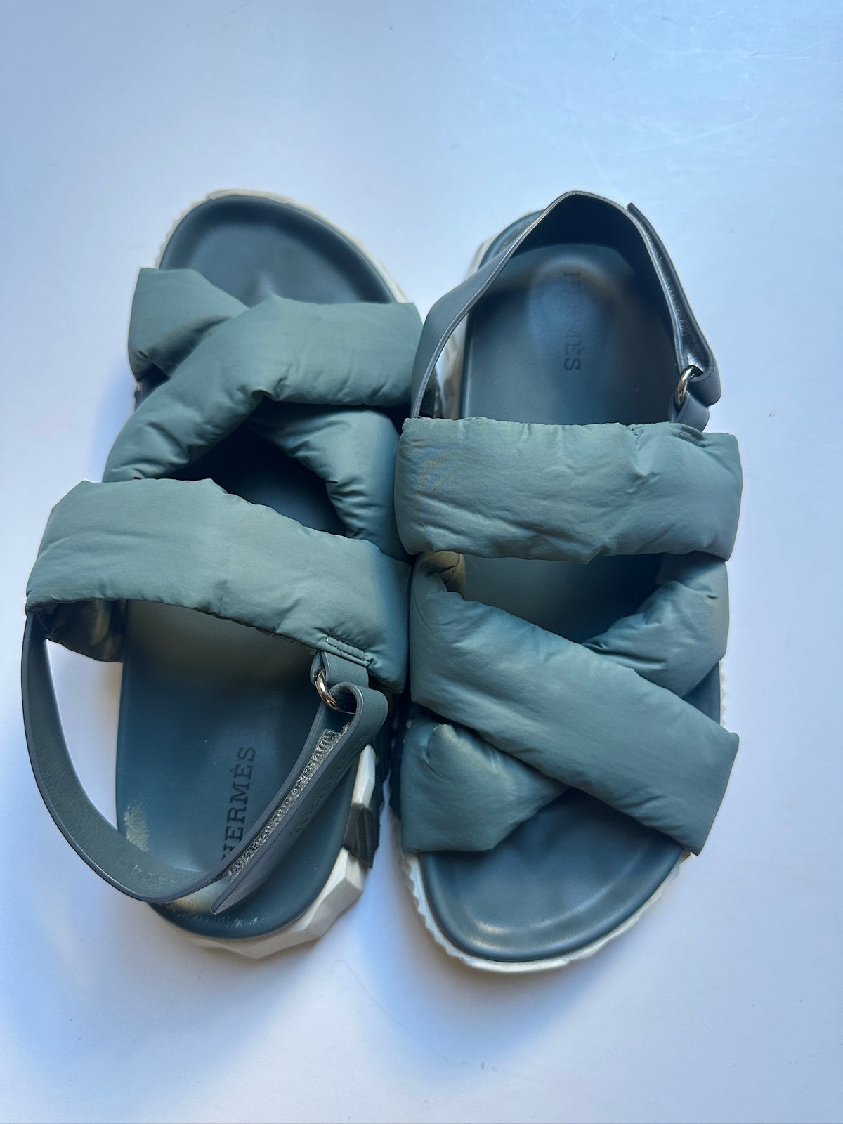 Hermes Electric Padded Blue Sandaler