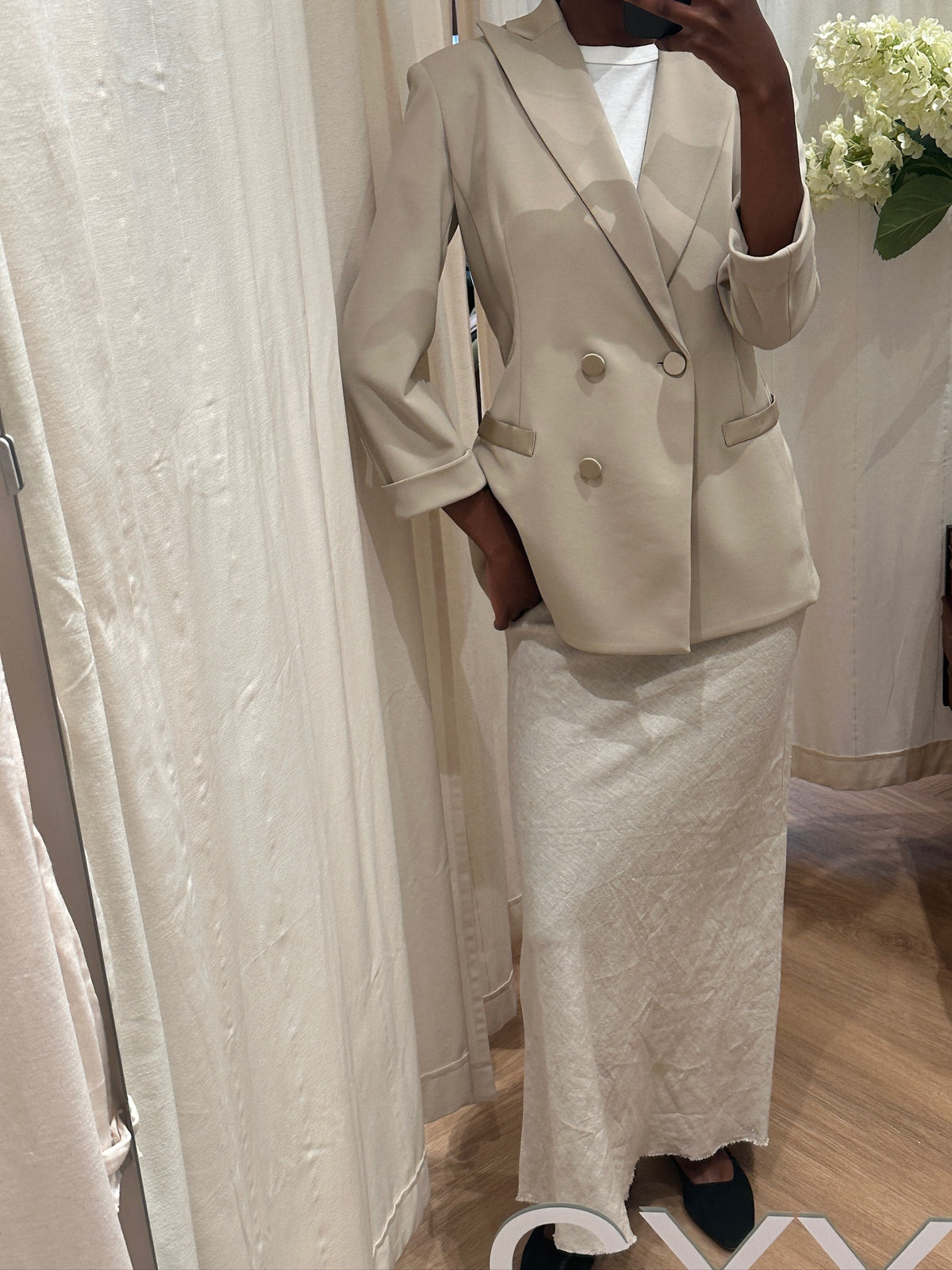 Venroy Linen Skirt