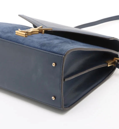 Saint Laurent Paris Cassandra Suede &amp; Leather 2-Way Handbag