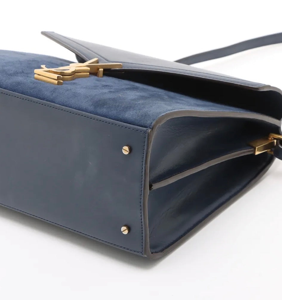 Saint Laurent Paris Cassandra Suede &amp; Leather 2-Way Handbag