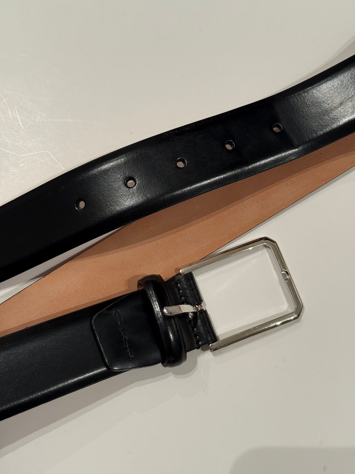Santoni Leather Belt