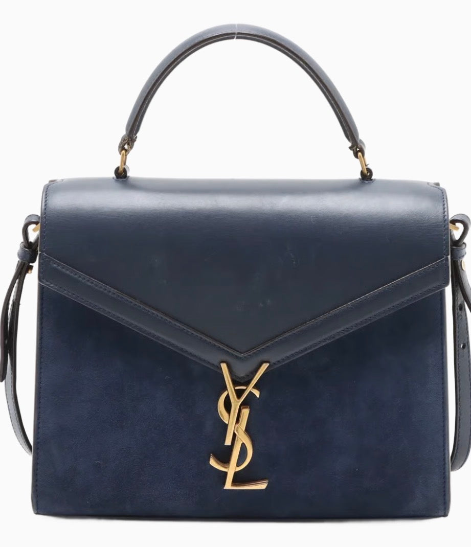 Saint Laurent Paris Cassandra Suede &amp; Leather 2-Way Handbag