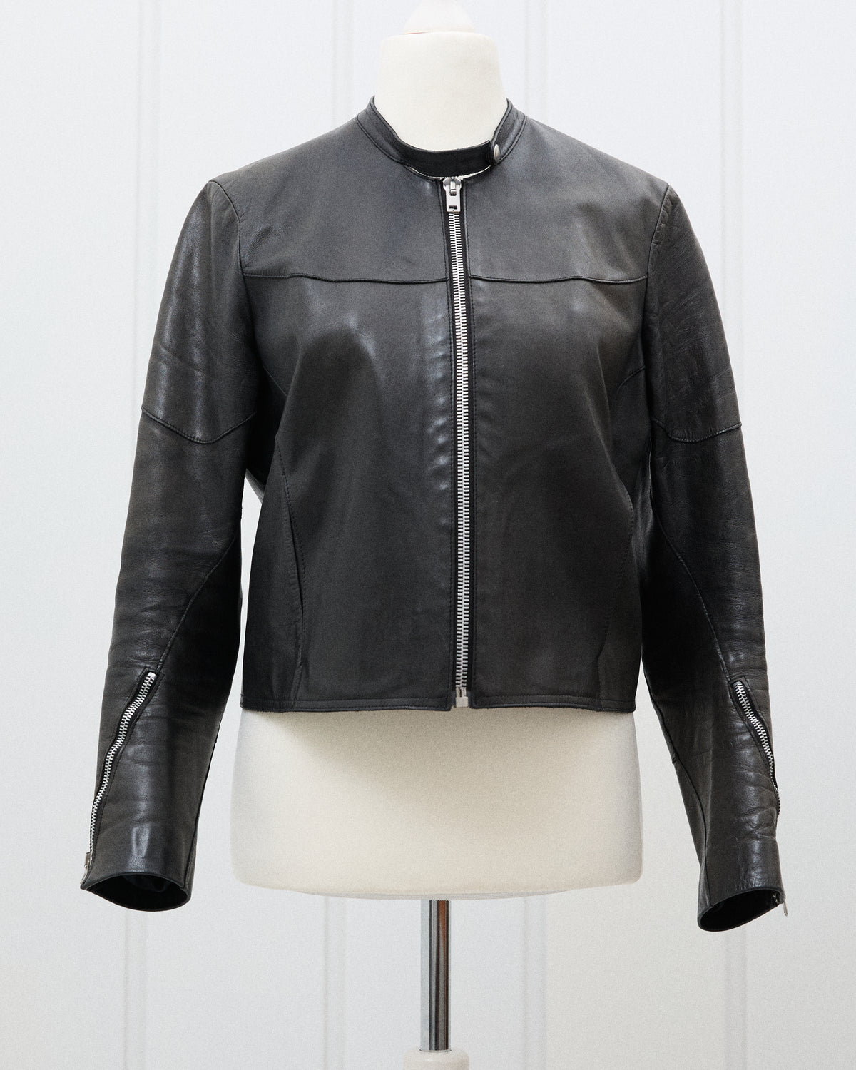 Acne Leather Jacket Zipper