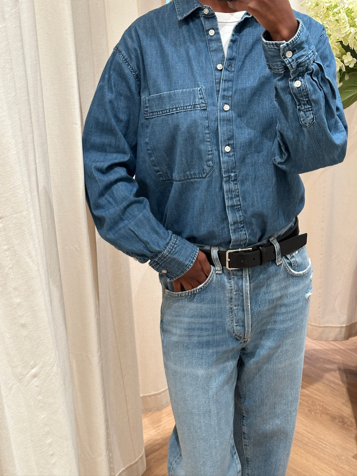 Santoni Leather Belt