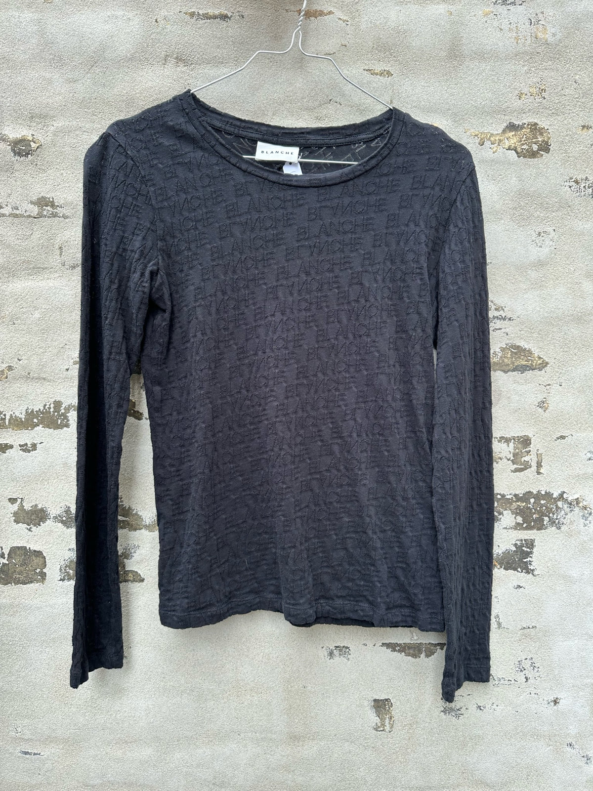 Blanche logo bluse sort væg