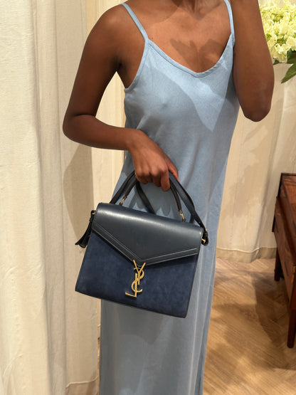 Saint Laurent Paris Cassandra Suede &amp; Leather 2-Way Handbag