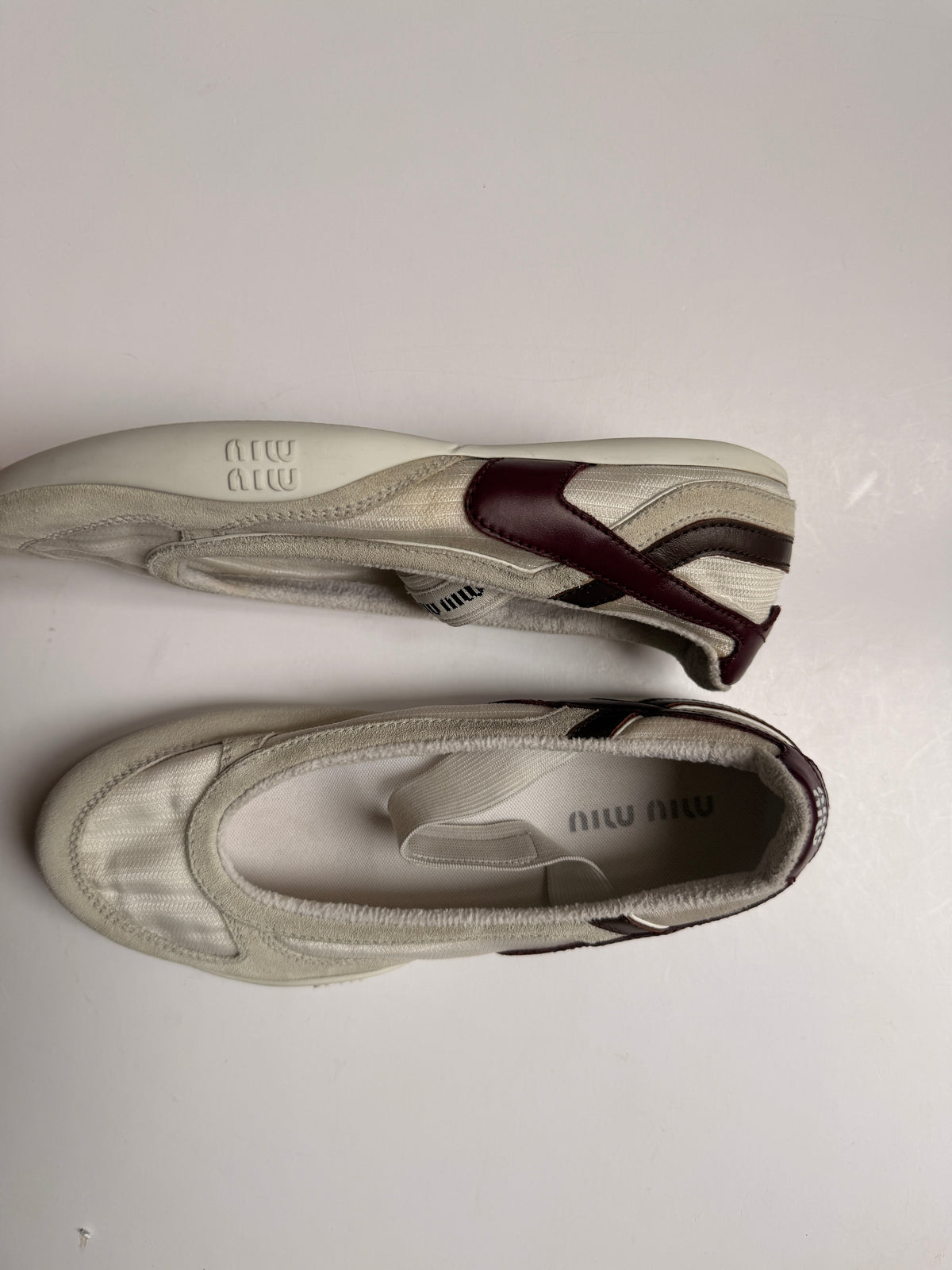 Miu Miu Suede Gymnasium Ballerina Sneakers