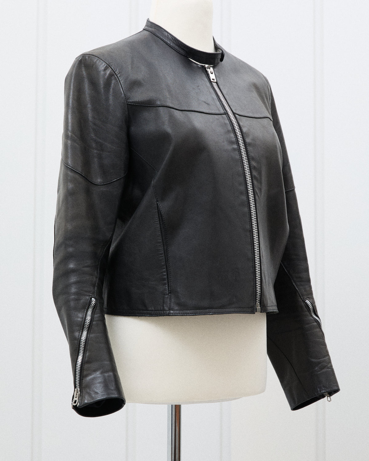 Acne Leather Jacket Zipper