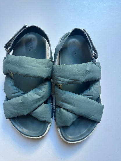 Hermes Electric Padded Blue Sandaler