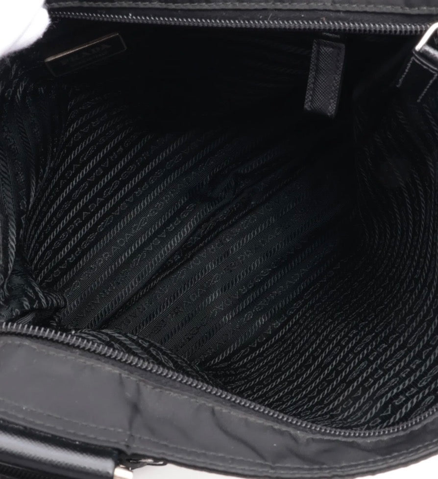 Prada Tessuto Nylon x Leather Shoulder Bag / Bag