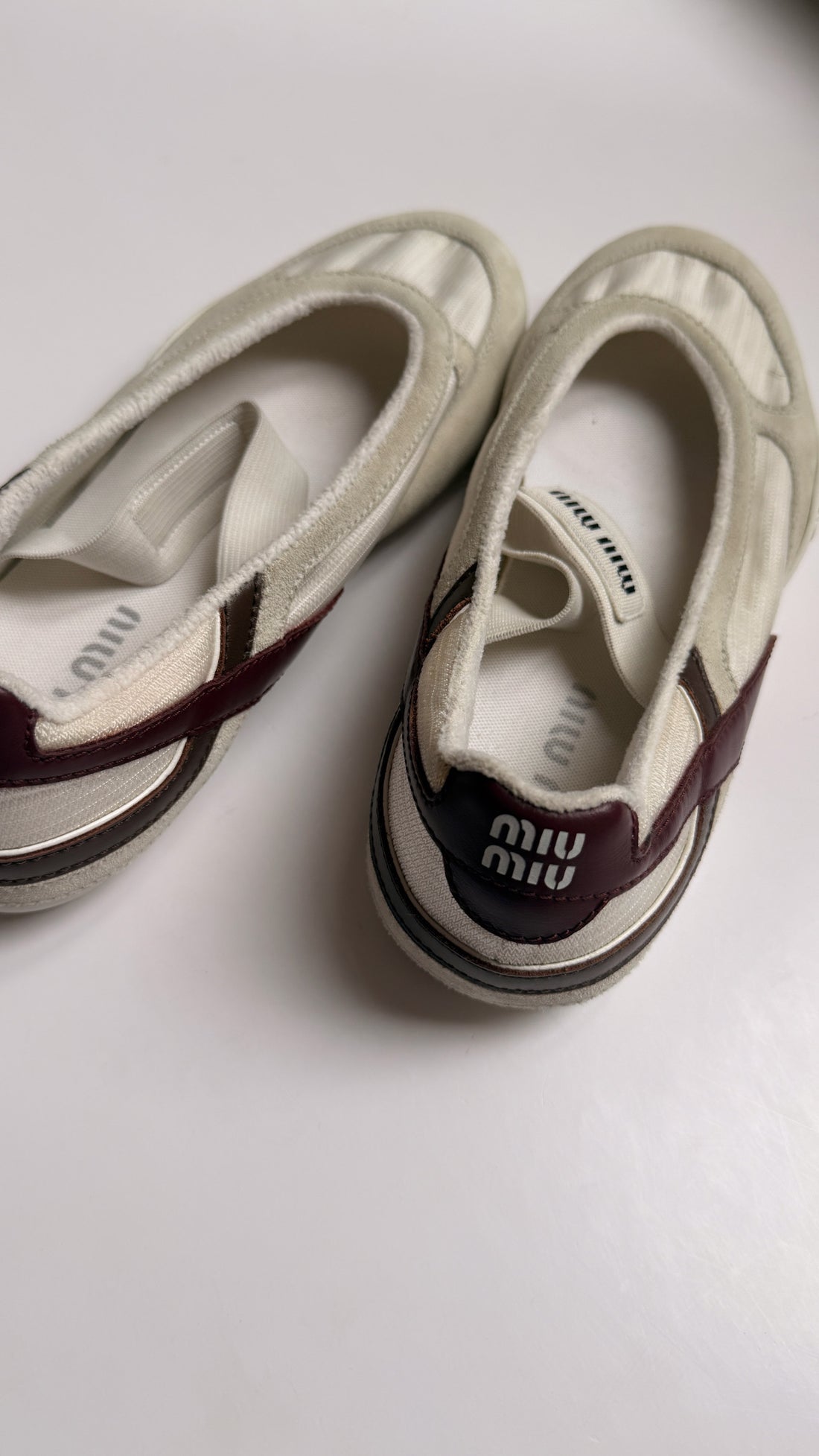 Miu Miu Suede Gymnasium Ballerina Sneakers