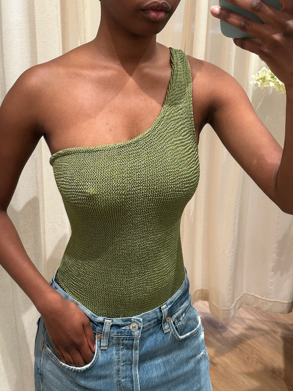 Hunza G One Shoulder Swimsuit / Top