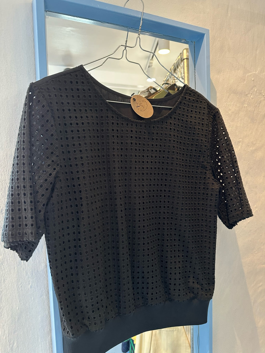 Theory t-shirt sort hullet forfra
