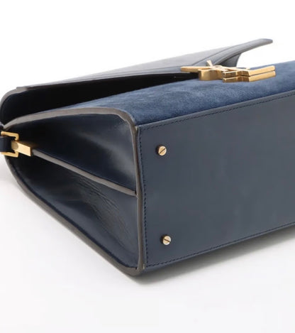 Saint Laurent Paris Cassandra Suede &amp; Leather 2-Way Handbag