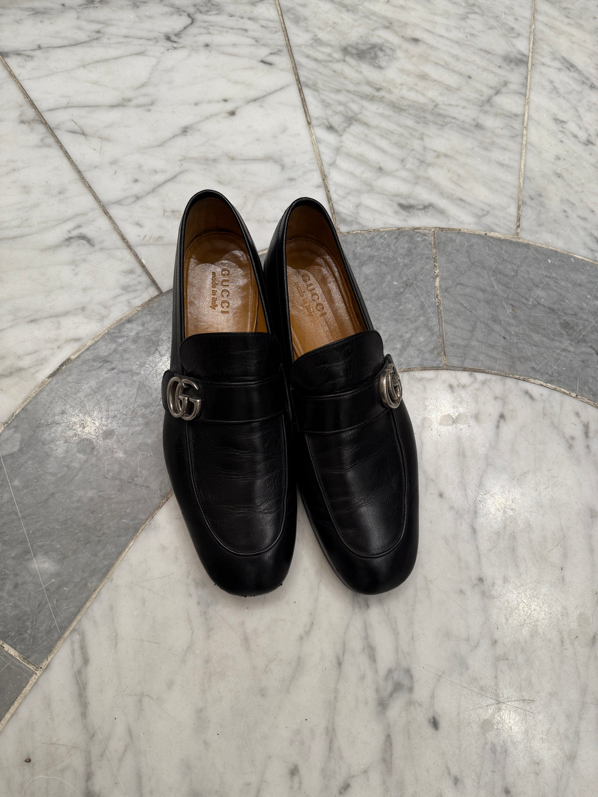 Gucci CC Donnie Leather Loafers