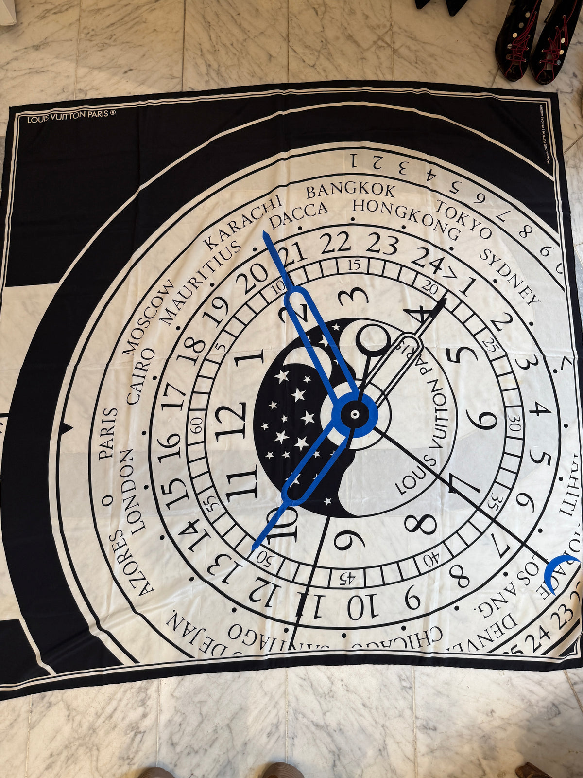 Louis Vuitton Silk Scarf "Le Temps du Voyage"
