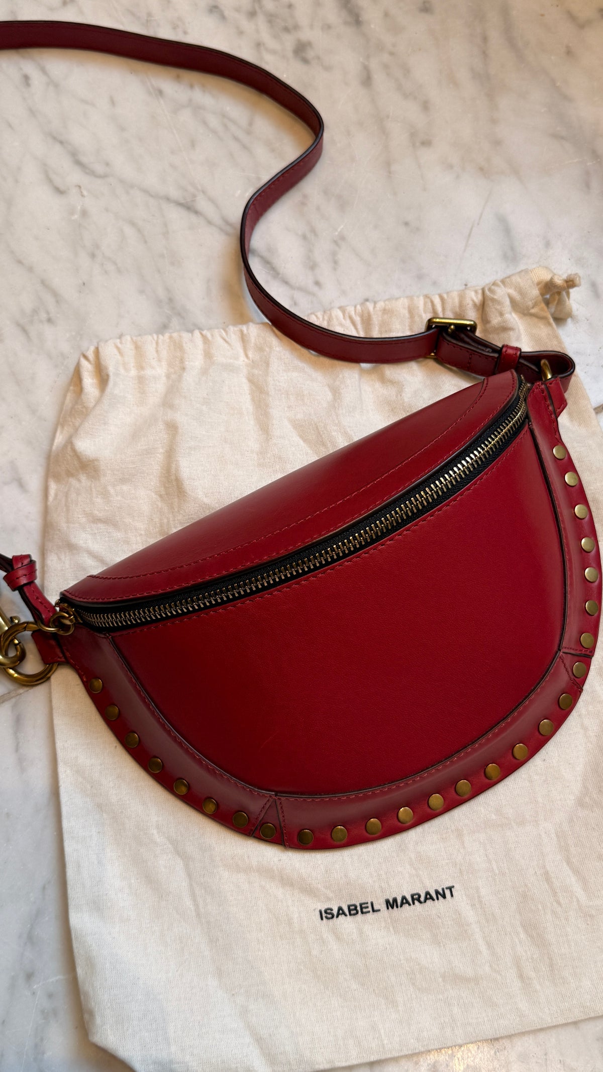 Isabel Marant Studded Leather Belt Bag / Taske